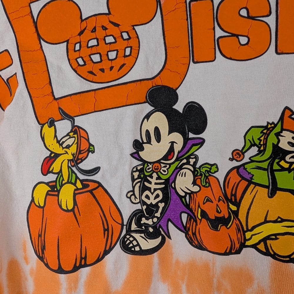 Walt Disney World Candy Corn Tie-dye Spirit Jersey Shirt Mickey Goofy - Small - Picture 10 of 11